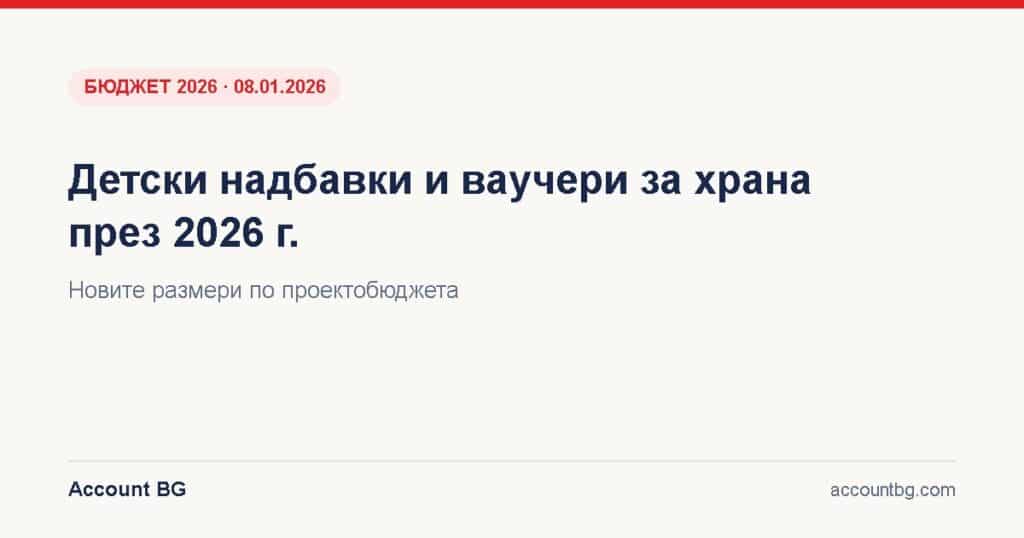 Детски надбавки и ваучери за храна 2026