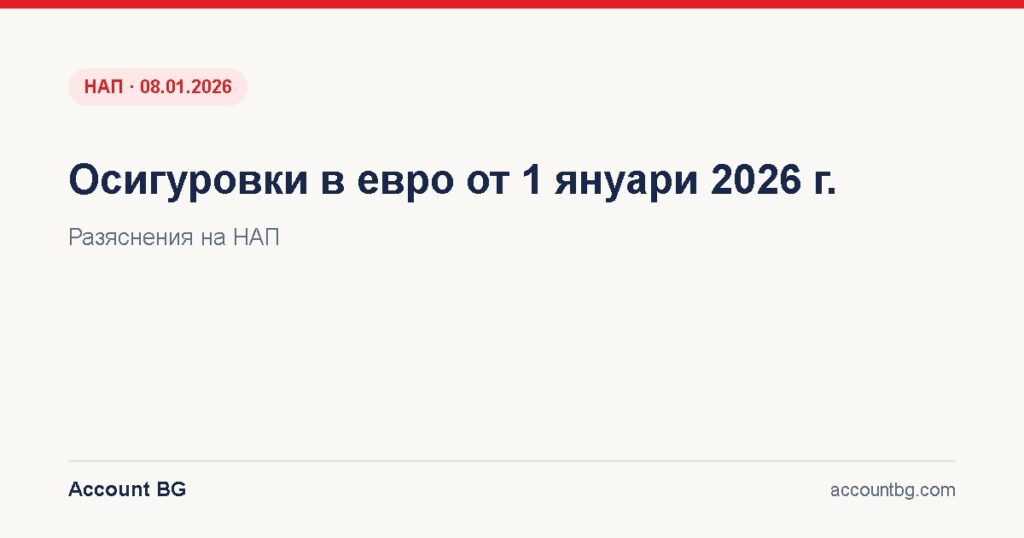 Осигуровки в евро от 2026 – разяснения на НАП