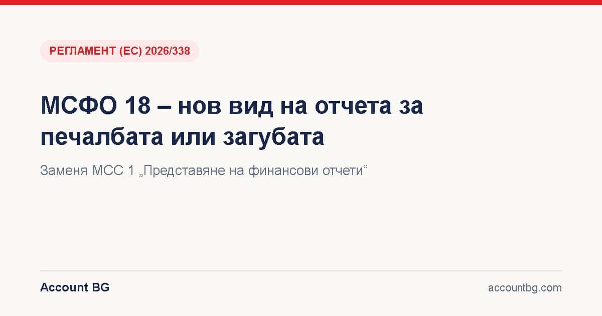 МСФО 18 – нов отчет за печалбата или загубата